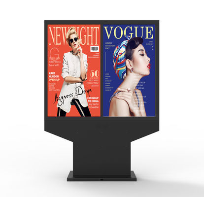 55 Inch Digital Standee Outdoor Signage Kiosk màn hình kép Hệ thống Windows Linux
