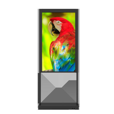 Bàn hiển thị kỹ thuật số hai mặt bằng kim loại ngoài trời cứng kiosk sàn