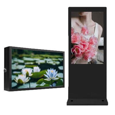 Màn hình kỹ thuật số ngoài trời 55 inch 4000 nits độ sáng cao IP65 chống chịu thời tiết với Kiosk tương tác độ phân giải 2K