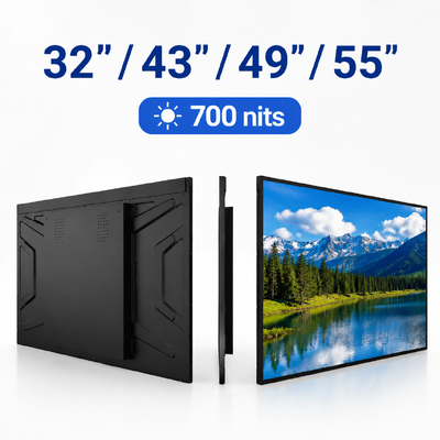 Màn hình quảng cáo Android 11 màn hình quảng cáo 700nits sàn đứng và trần nhà lắp đặt màn hình poster LCD
